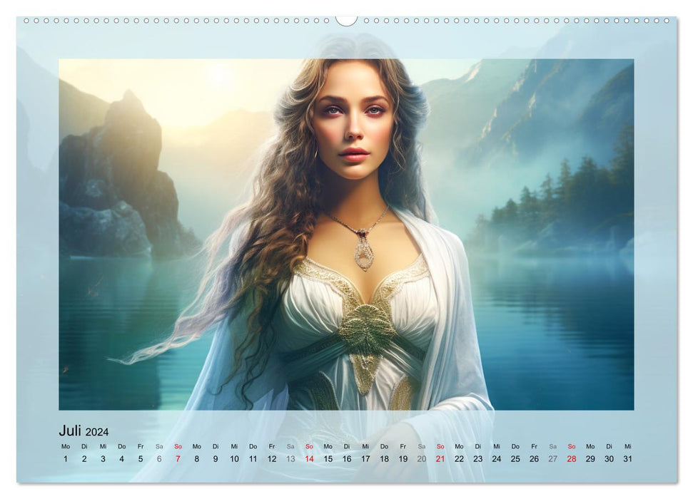 Les femmes magiques d'Avalon. Île mystérieuse et légendaire (Calendrier mural CALVENDO Premium 2024) 