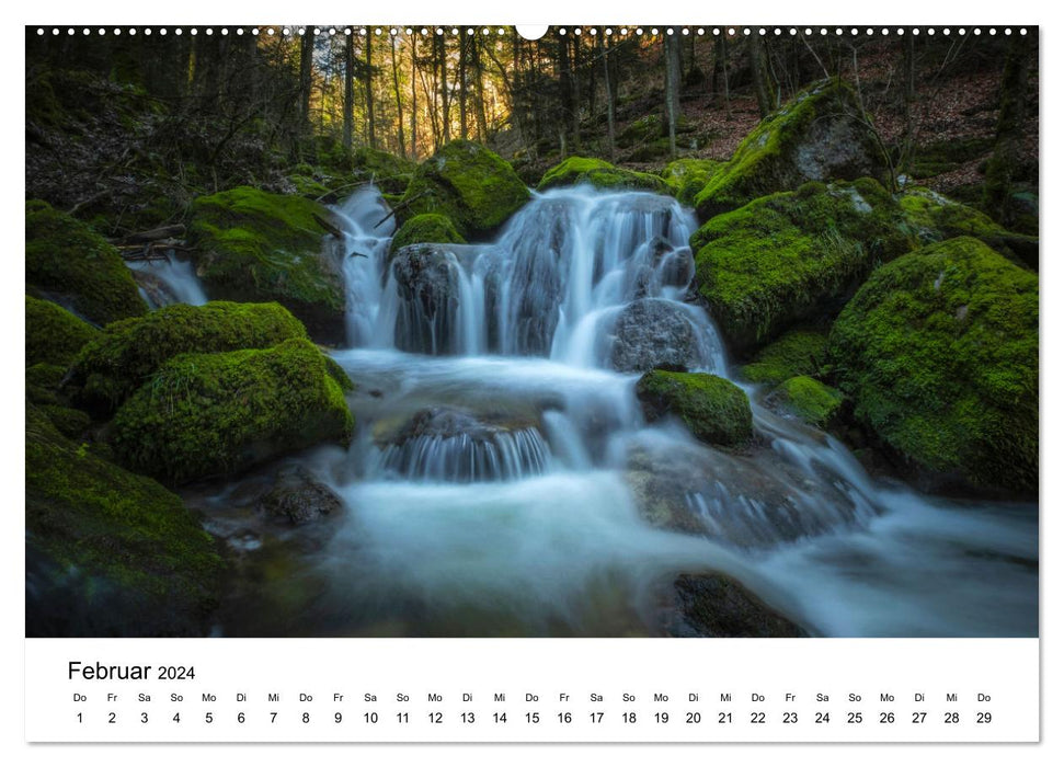 Wasserfallwelt Schweiz (CALVENDO Wandkalender 2024)