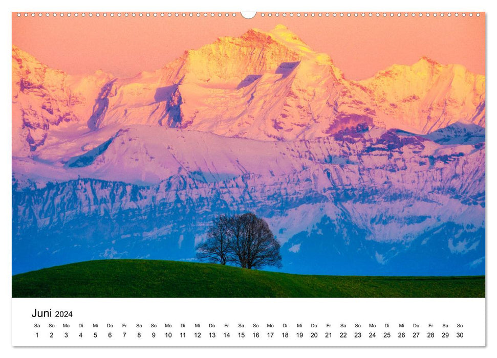 Le monde merveilleux de la Suisse (Calendrier mural CALVENDO 2024) 