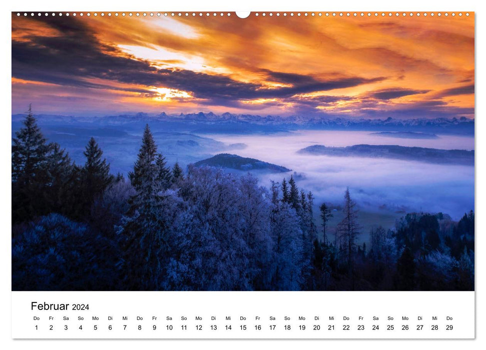 Monde des Merveilles Suisse (Calendrier mural CALVENDO Premium 2024) 