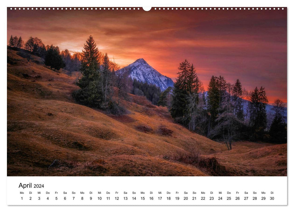 Monde des Merveilles Suisse (Calendrier mural CALVENDO Premium 2024) 