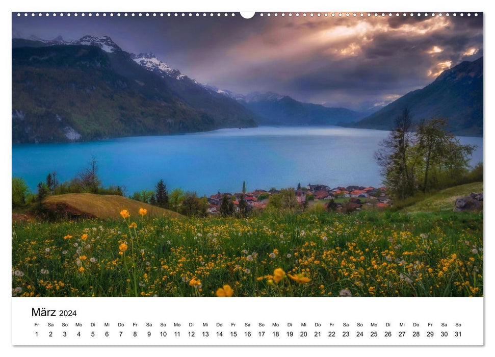 Wunderwelt Schweiz (CALVENDO Premium Wandkalender 2024)