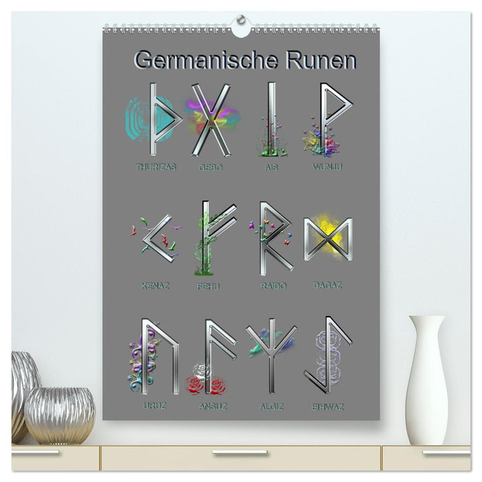 Germanische Runen (CALVENDO Premium Wandkalender 2025)
