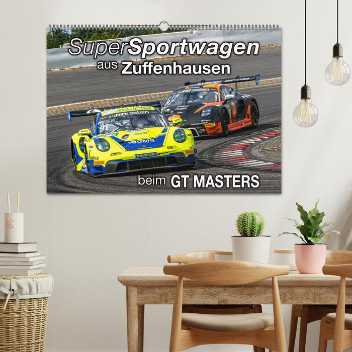 Super Sportwagen aus Zuffenhausen beim GT MASTERS (CALVENDO Wandkalender 2025)