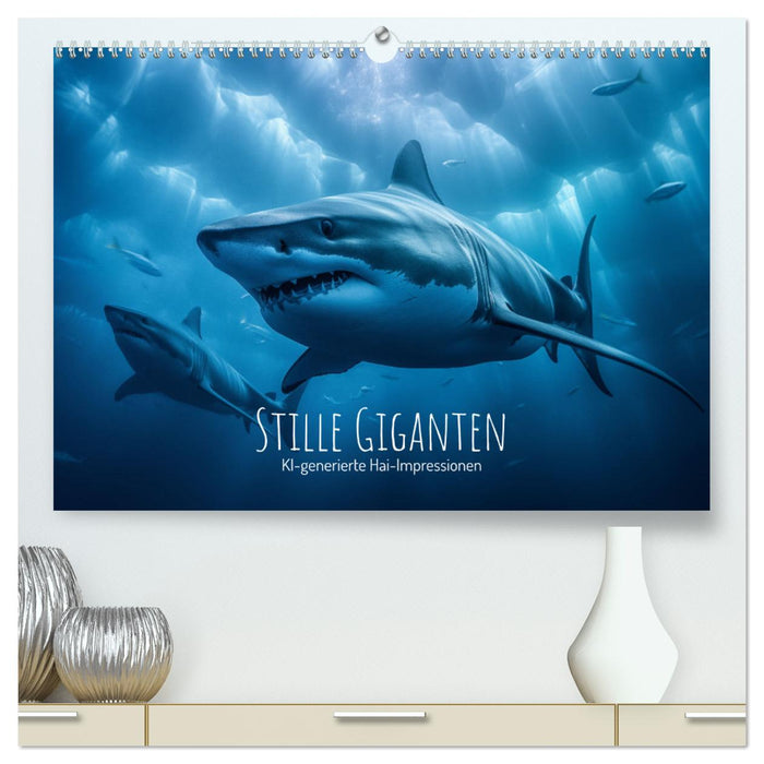 Stille Giganten - KI-generierte Hai-Impressionen (CALVENDO Premium Wandkalender 2025)