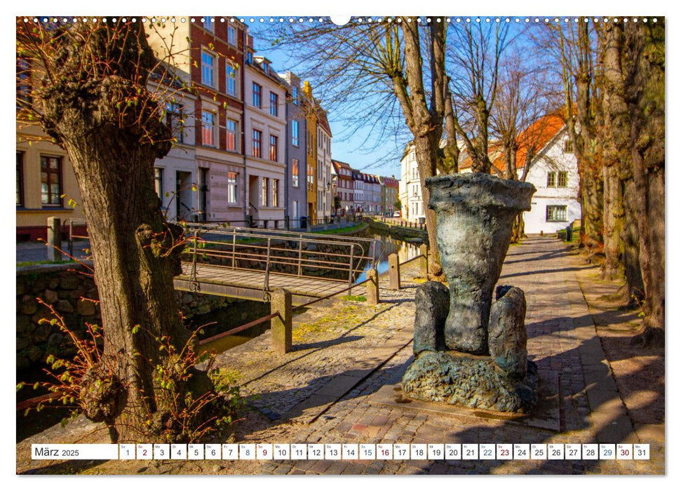 Wismar - La perle de la mer Baltique parmi les villes hanséatiques allemandes (calendrier mural CALVENDO 2025) 
