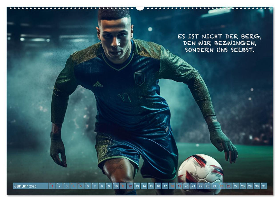 Fußball und coole Sprüche (CALVENDO Premium Wandkalender 2025)