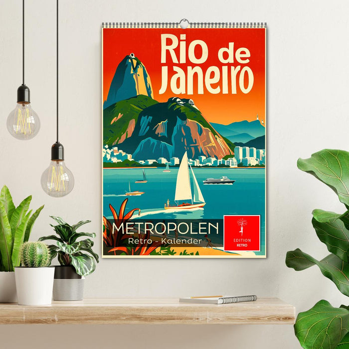 Metropolen Retro-Kalender (CALVENDO Wandkalender 2025)