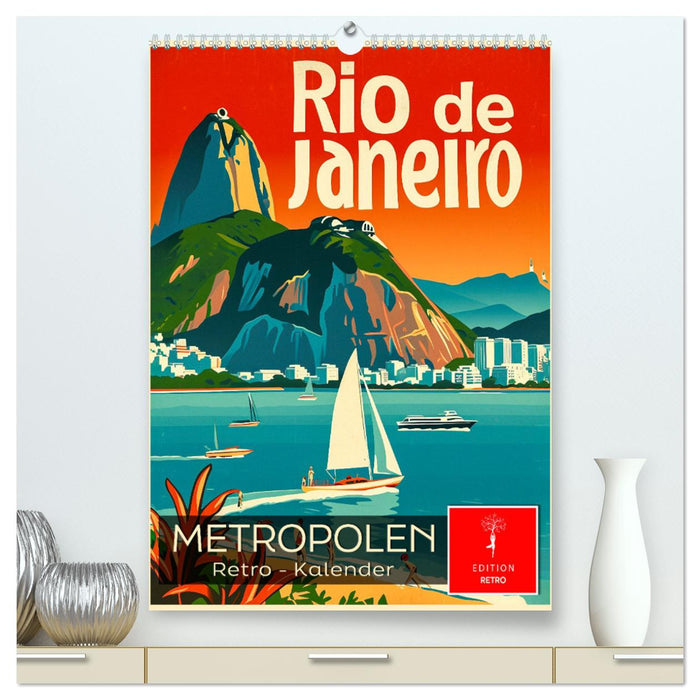 Metropolen Retro-Kalender (CALVENDO Premium Wandkalender 2025)