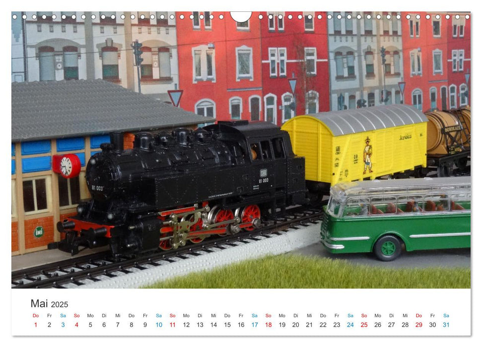 Bahn-Nostalgie im Modell (CALVENDO Wandkalender 2025)