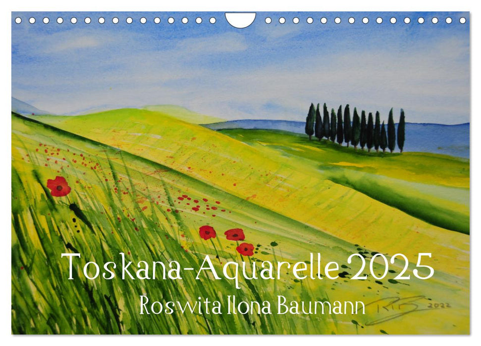 Toskana-Aquarelle 2025 (CALVENDO Wandkalender 2025)