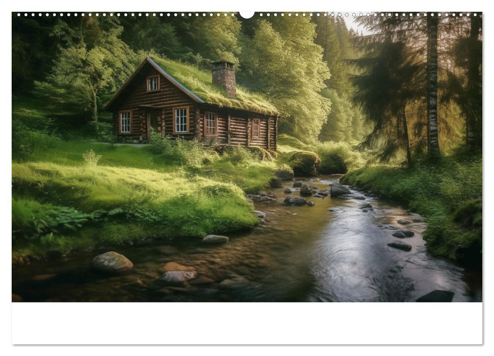 Hüttenzauber - Ein visueller Streifzug durch Norwegens Wildnis (CALVENDO Premium Wandkalender 2025)