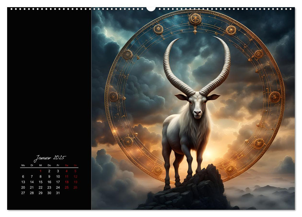 KI Tierkreiszeichen (CALVENDO Premium Wandkalender 2025)