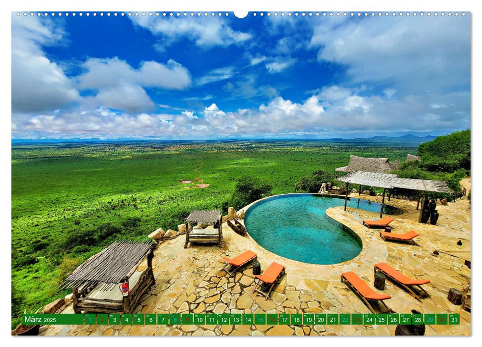 Im Einklang mit der Natur - Soroi Lions Bluff Lodge Kenia (CALVENDO Premium Wandkalender 2025)