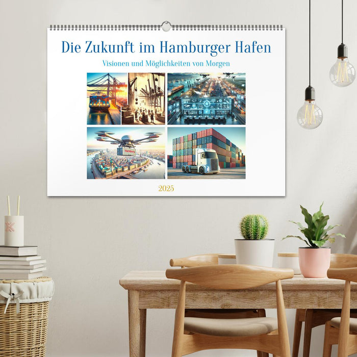 Die Zukunft im Hamburger Hafen: Visionen und Möglichkeiten von Morgen. (CALVENDO Wandkalender 2025)