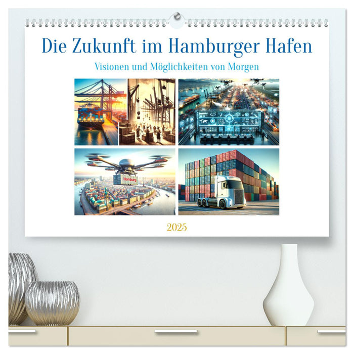 Die Zukunft im Hamburger Hafen: Visionen und Möglichkeiten von Morgen. (CALVENDO Premium Wandkalender 2025)