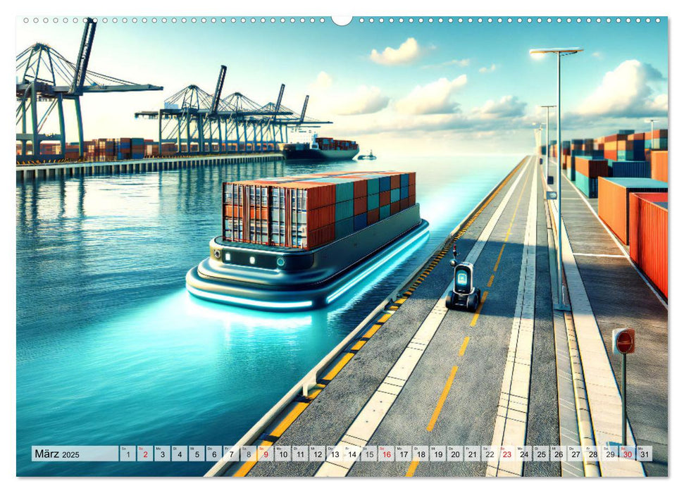 Die Zukunft im Hamburger Hafen: Visionen und Möglichkeiten von Morgen. (CALVENDO Premium Wandkalender 2025)
