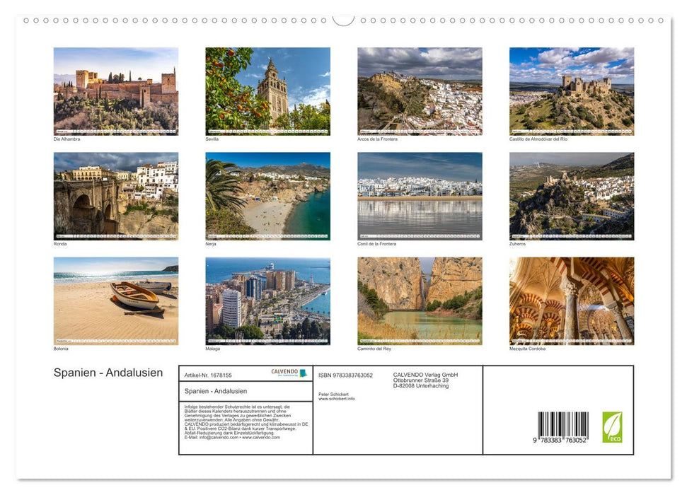 Spanien - Andalusien (CALVENDO Premium Wandkalender 2025)