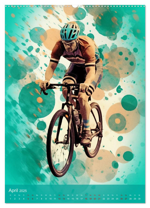 Farbträume im Sattel: Abstrakte Rennradwelten (CALVENDO Wandkalender 2025)