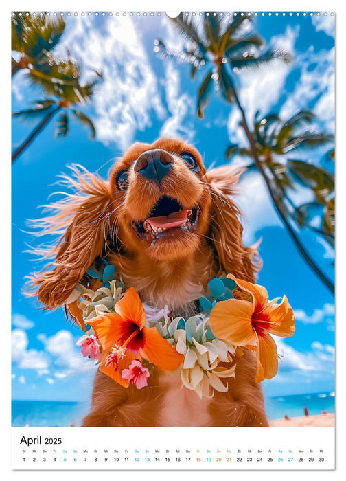 Cavalier King Charles Spaniel - Lustige Weltenreise im Selfie-Modus (CALVENDO Premium Wandkalender 2025)