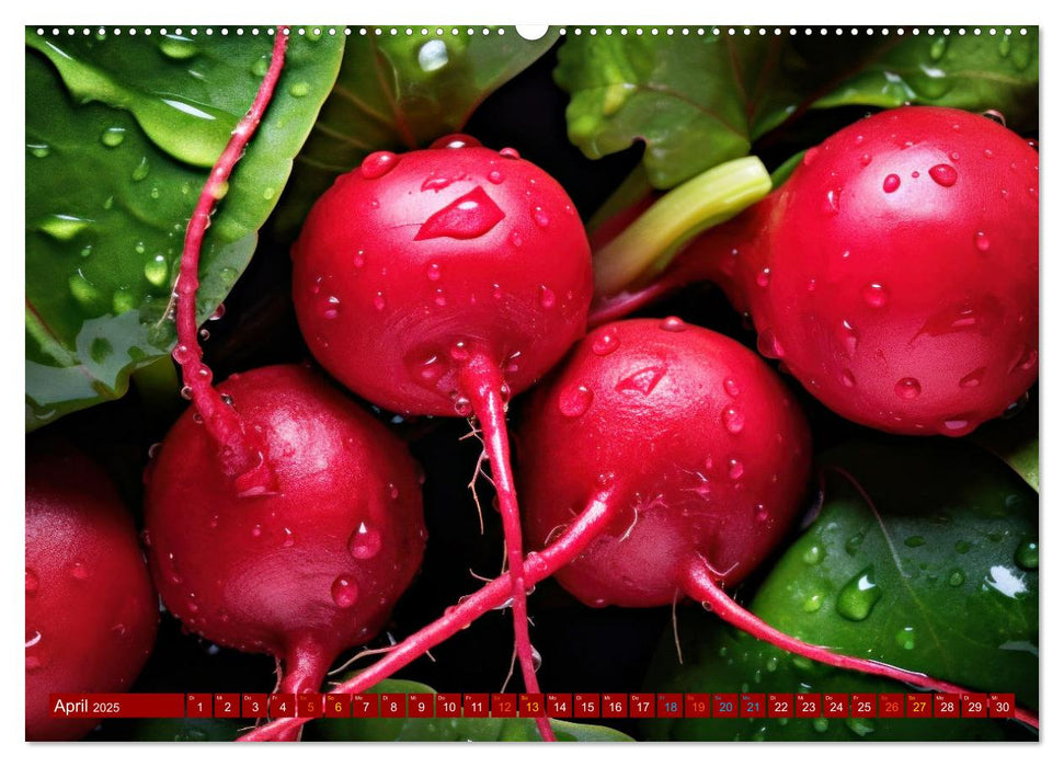 ROT - Gemüse und Obst - Voller Power (CALVENDO Wandkalender 2025)