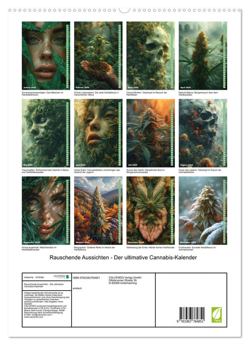 Rauschende Aussichten - Der ultimative Cannabis-Kalender (CALVENDO Premium Wandkalender 2025)