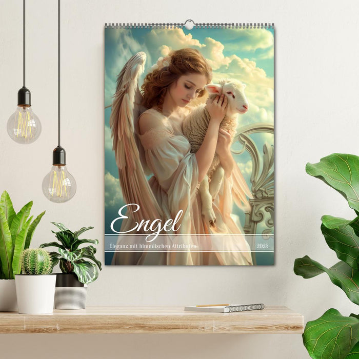 Engel - Eleganz mit himmlischen Attributen (CALVENDO Wandkalender 2025)