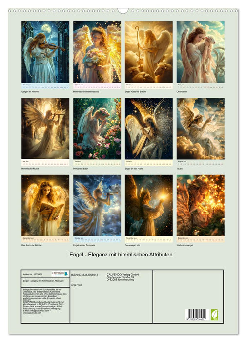 Engel - Eleganz mit himmlischen Attributen (CALVENDO Wandkalender 2025)
