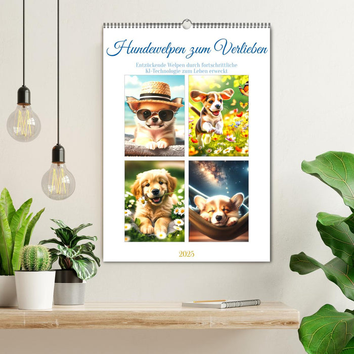 Hundewelpen zum Verlieben (CALVENDO Wandkalender 2025)