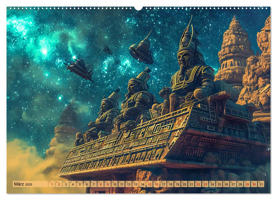 Ägyptische Prä-Astronautik - Science Fiction Götter im All (CALVENDO Premium Wandkalender 2025)