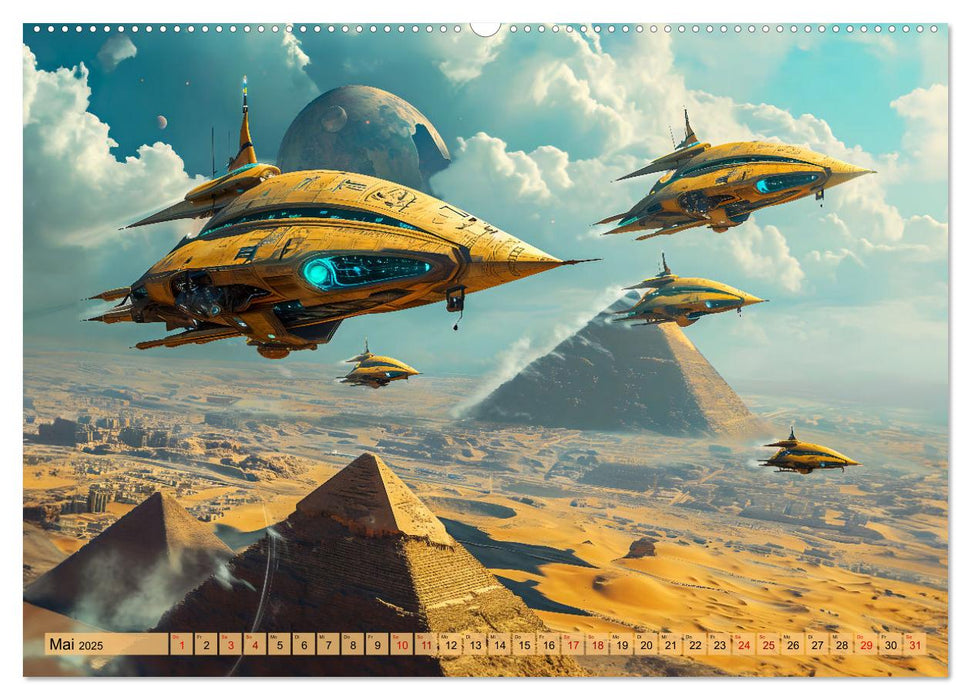 Ägyptische Prä-Astronautik - Science Fiction Götter im All (CALVENDO Premium Wandkalender 2025)