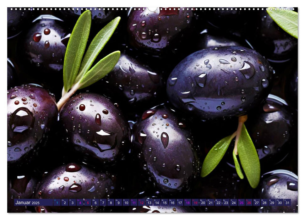 BLAU - Gemüse und Obst - Farbexplosion (CALVENDO Premium Wandkalender 2025)
