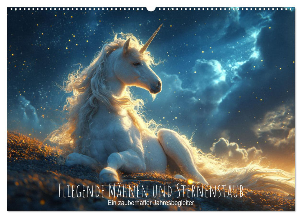 Fliegende Mähnen und Sternenstaub - Ein zauberhafter Jahresbegleiter (CALVENDO Wandkalender 2025)