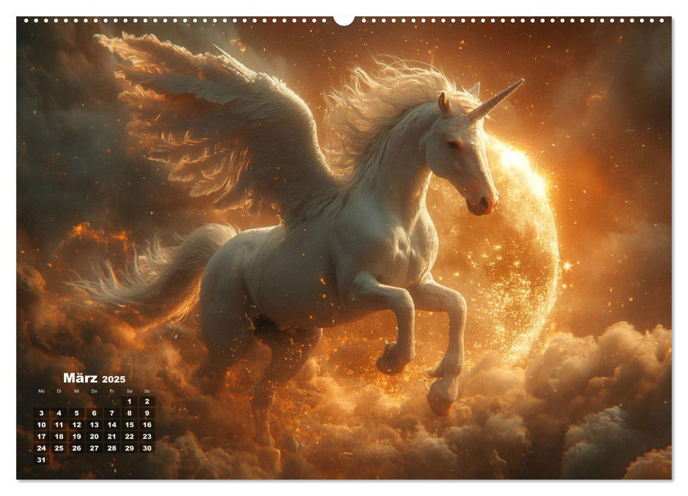 Fliegende Mähnen und Sternenstaub - Ein zauberhafter Jahresbegleiter (CALVENDO Wandkalender 2025)