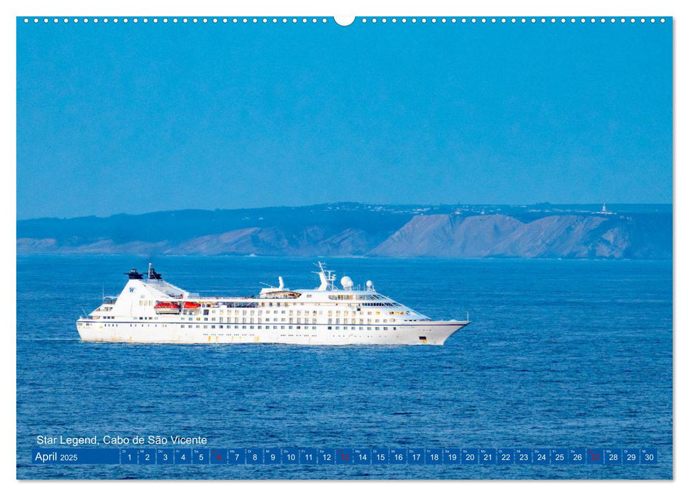 Kreuzfahrtschiffe unterwegs (CALVENDO Wandkalender 2025)