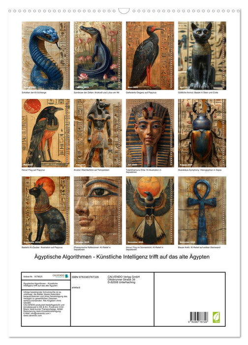 Ägyptische Algorithmen - Künstliche Intelligenz trifft auf das alte Ägypten (CALVENDO Wandkalender 2025)