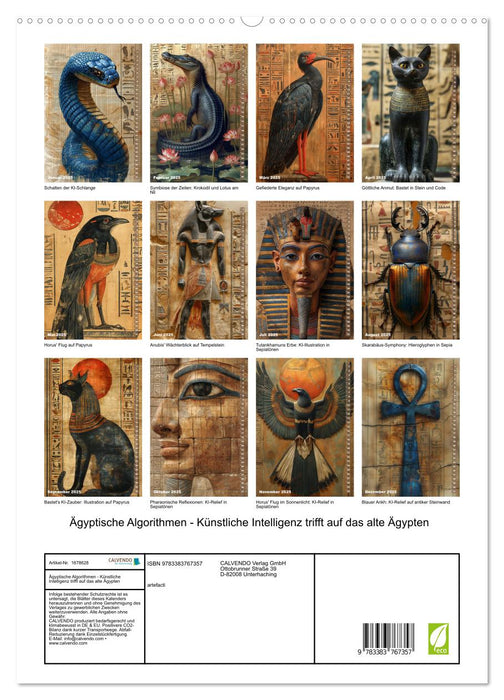 Ägyptische Algorithmen - Künstliche Intelligenz trifft auf das alte Ägypten (CALVENDO Premium Wandkalender 2025)