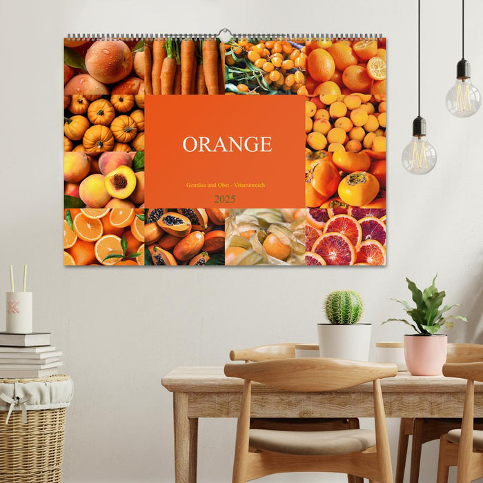 ORANGE - Gemüse und Obst -Vitaminreich (CALVENDO Wandkalender 2025)