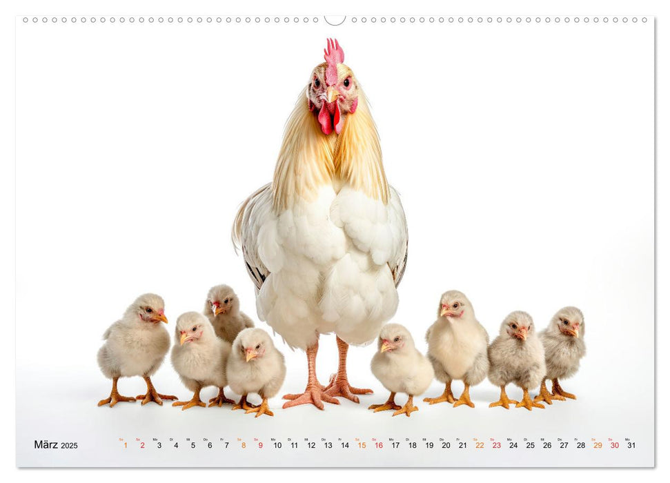Alarme poulet (Calvendo Premium Wall Calendar 2025) 