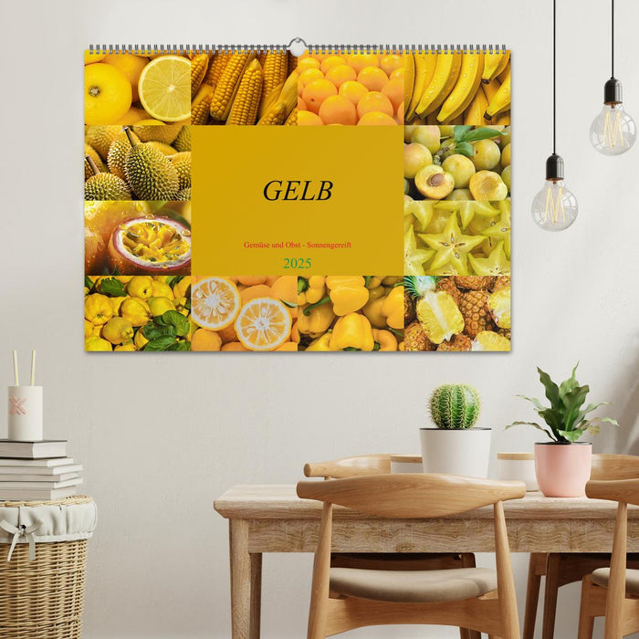 GELB - Gemüse und Obst - Sonnengereift (CALVENDO Wandkalender 2025)