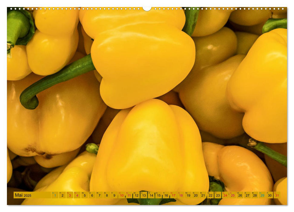 GELB - Gemüse und Obst - Sonnengereift (CALVENDO Wandkalender 2025)
