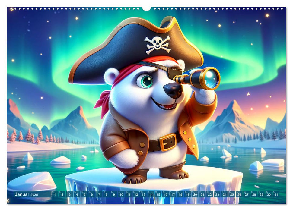 Petits Pirates, Grands Rêves" - Un calendrier pour les jeunes explorateurs (Calvendo Premium Wall Calendar 2025) 