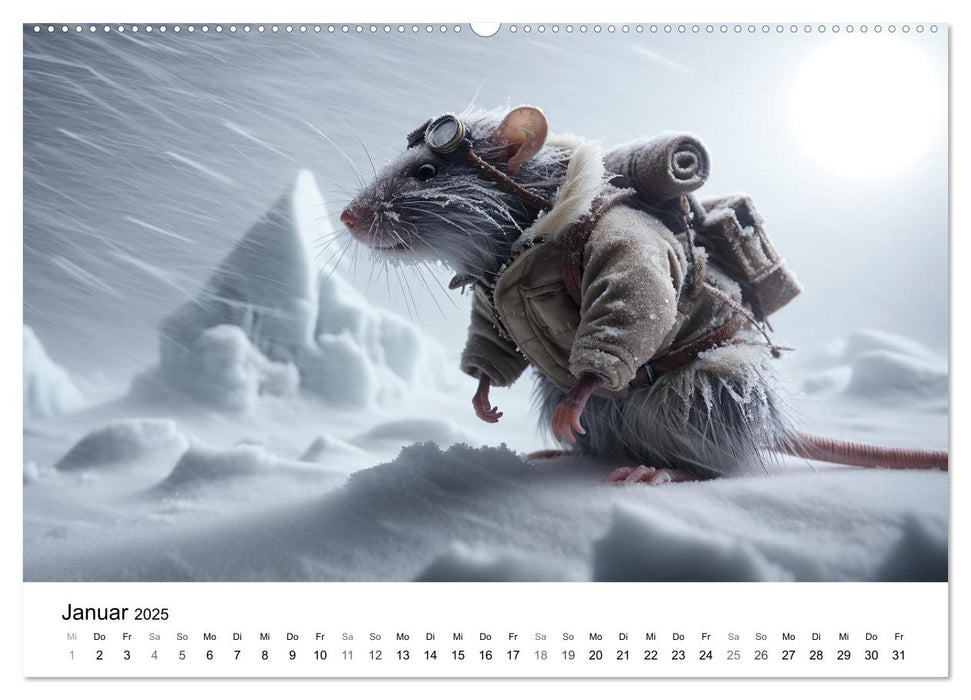 Rats aventureux (Calvendo Premium Wall Calendar 2025) 