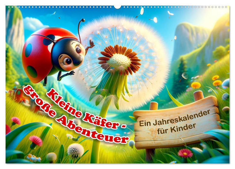 Kleine Käfer, große Abenteuer: Ein Jahreskalender für Kinder (CALVENDO Wandkalender 2025)