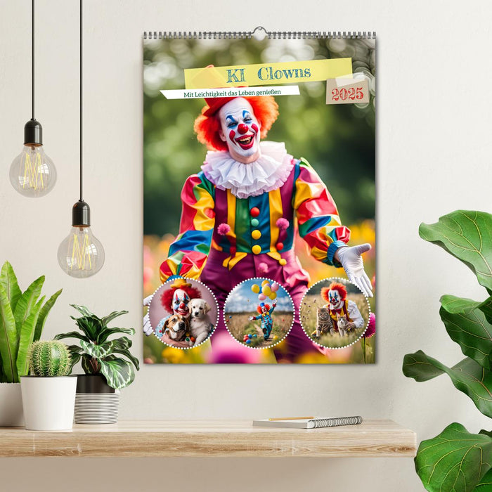 KI Clowns Mit Leichtigkeit das Leben genießen (CALVENDO Wandkalender 2025)