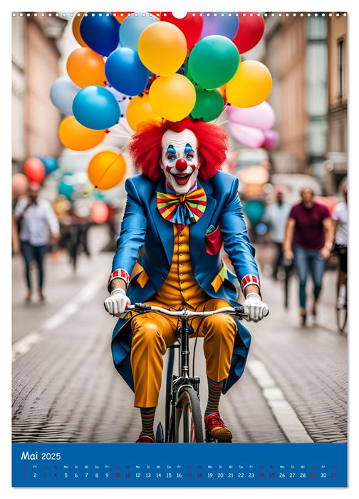 Les clowns IA profitent de la vie en toute simplicité (calendrier mural CALVENDO 2025) 