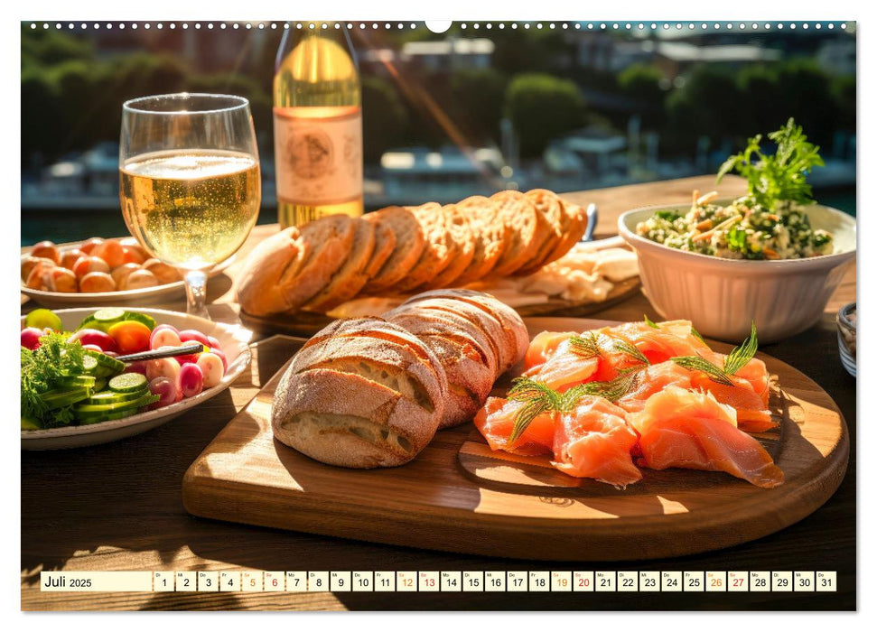 Picknick für Gourmets - Genuss erleben (CALVENDO Premium Wandkalender 2025)