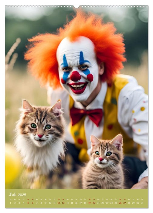 KI Clowns Mit Leichtigkeit das Leben genießen (CALVENDO Premium Wandkalender 2025)