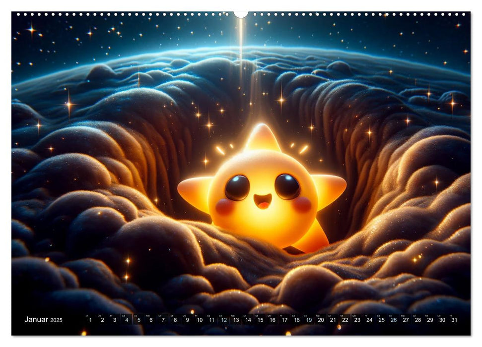 Étincelles célestes : La petite étoile et ses voyages (Calendrier mural CALVENDO Premium 2025) 