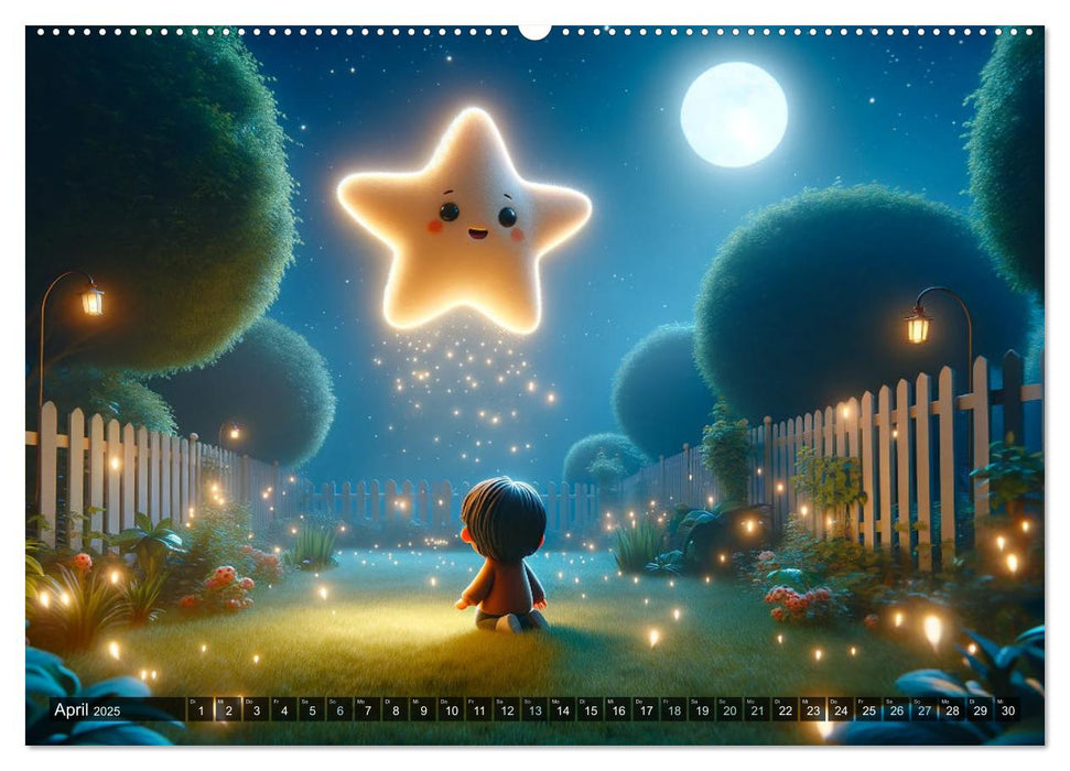 Himmelsfunken: Der kleine Stern und seine Reisen (CALVENDO Premium Wandkalender 2025)